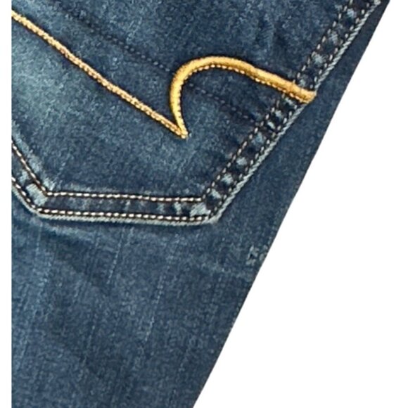(6 for $25) AE Super Stretch Mid-Rise Jegging in Dark Wash Size 00 Short - Picture 7 of 8